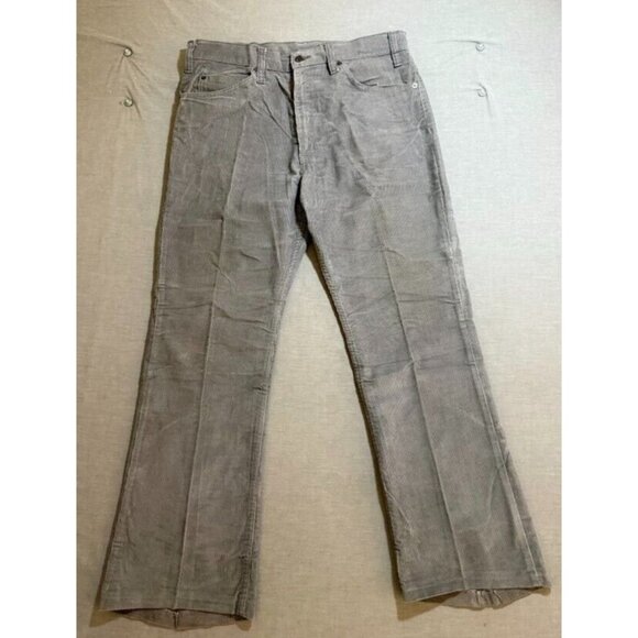Levi Strauss & CO. 517 1555 Corduroy Jeans Mens 34 Gray Pocketed Men 34X28 USA - Picture 1 of 11
